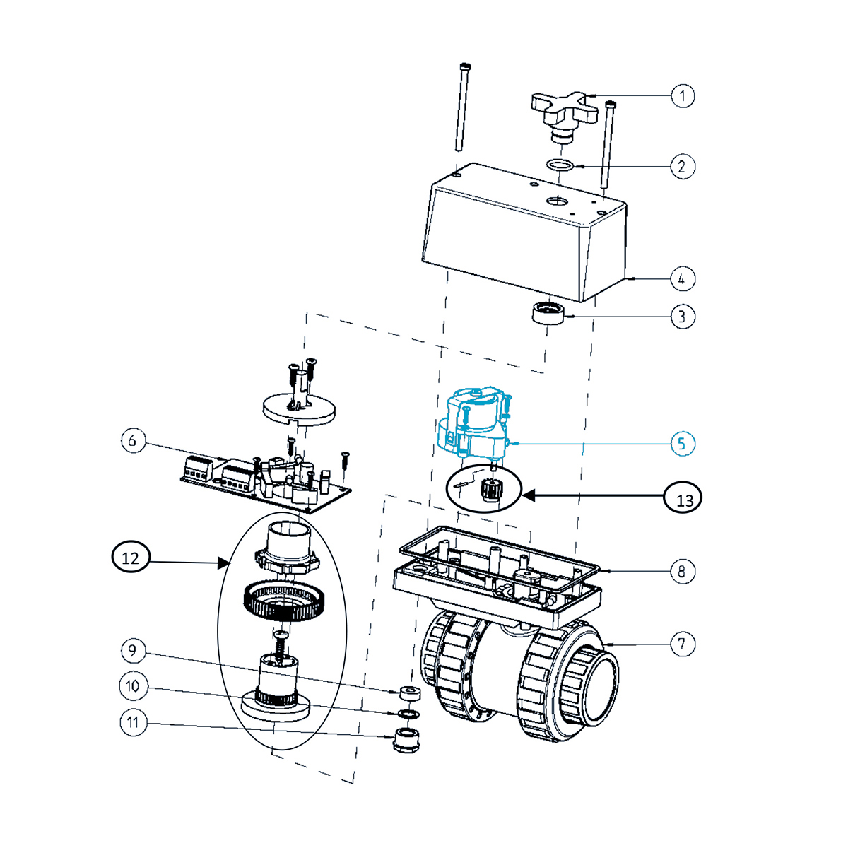 Getriebemotor - Ersatzteilset für EO510 ECO 230VAC Getriebemotor - Ersatzteilset für EO510 ECO 230VAC