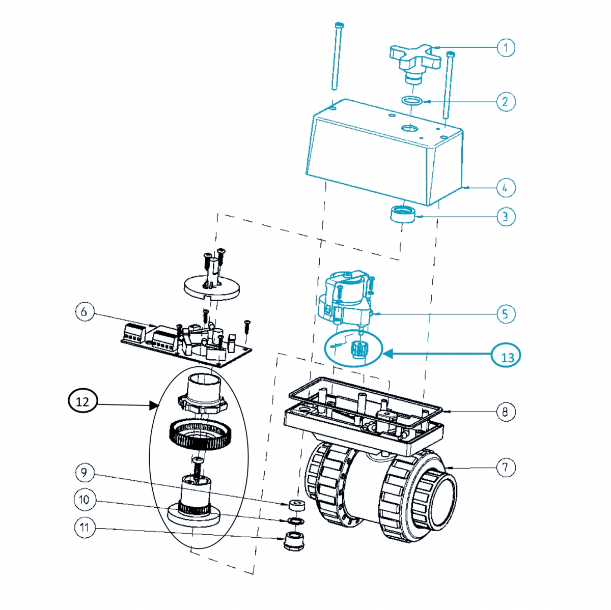 Ersatzteilset für EO510 ECO Getriebemotor 230VAC erhöhte Abdeckung neu Ersatzteilset für EO510 ECO Getriebemotor 230VAC erhöhte Abdeckung neu