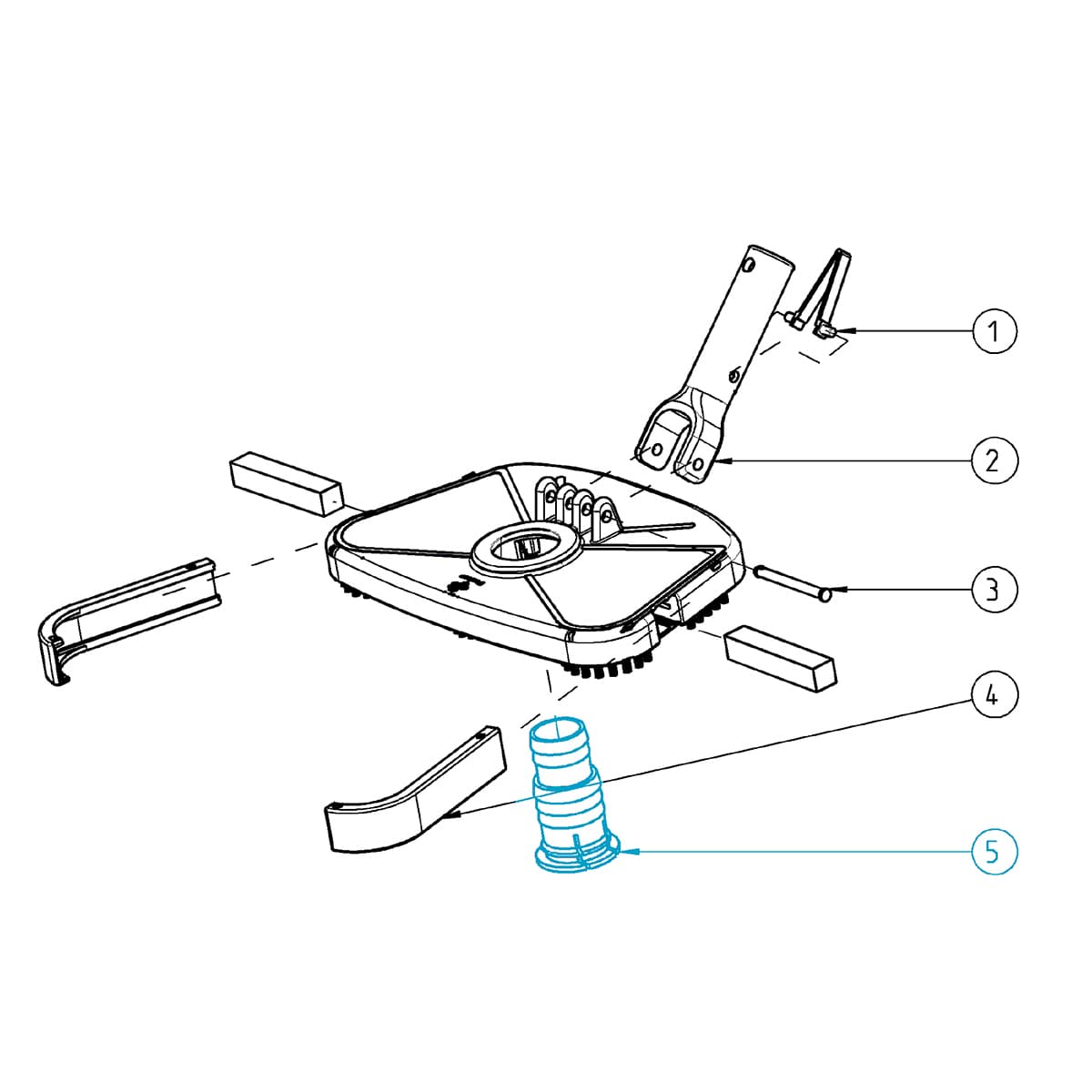 Stutzen für Bodensauger Ocean Vac De Luxe ABS weiss Stutzen für Bodensauger Ocean Vac De Luxe ABS weiss