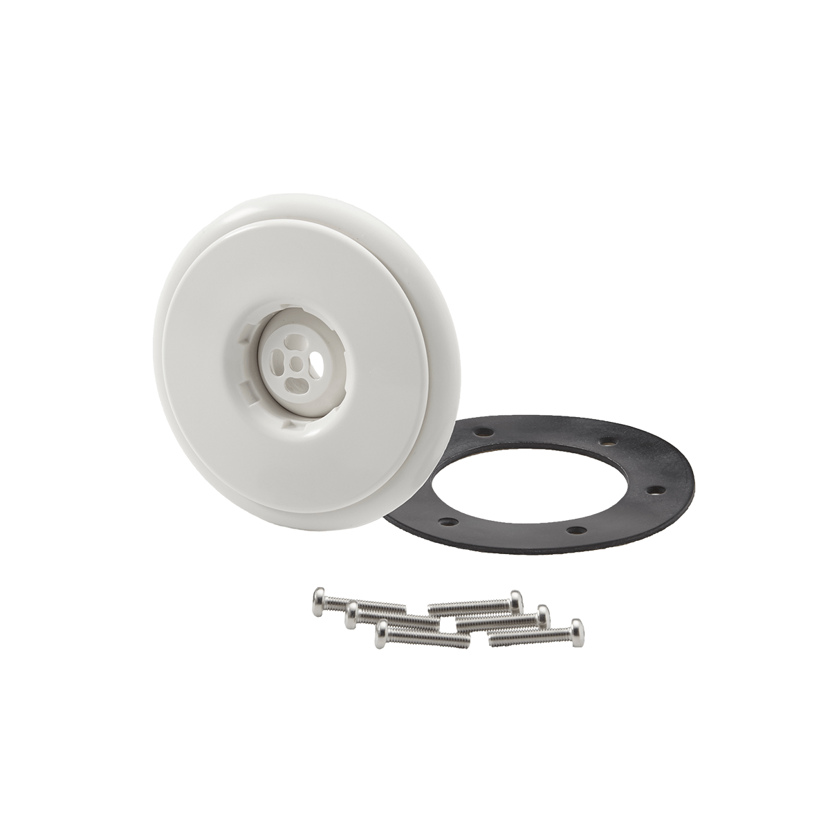 Ocean Einströmdüse M5 De Luxe DIN, ABS, integrierte M5 A4 Edelstahl-Gewindeeinsätze, DIN EN16582 Kugel, Einbauset für Folienbecken, weiß Ocean Einströmdüse M5 De Luxe DIN, ABS, integrierte M5 A4 Edelstahl-Gewindeeinsätze, DIN EN16582 Kugel, Einbauset für Folienbecken, weiß