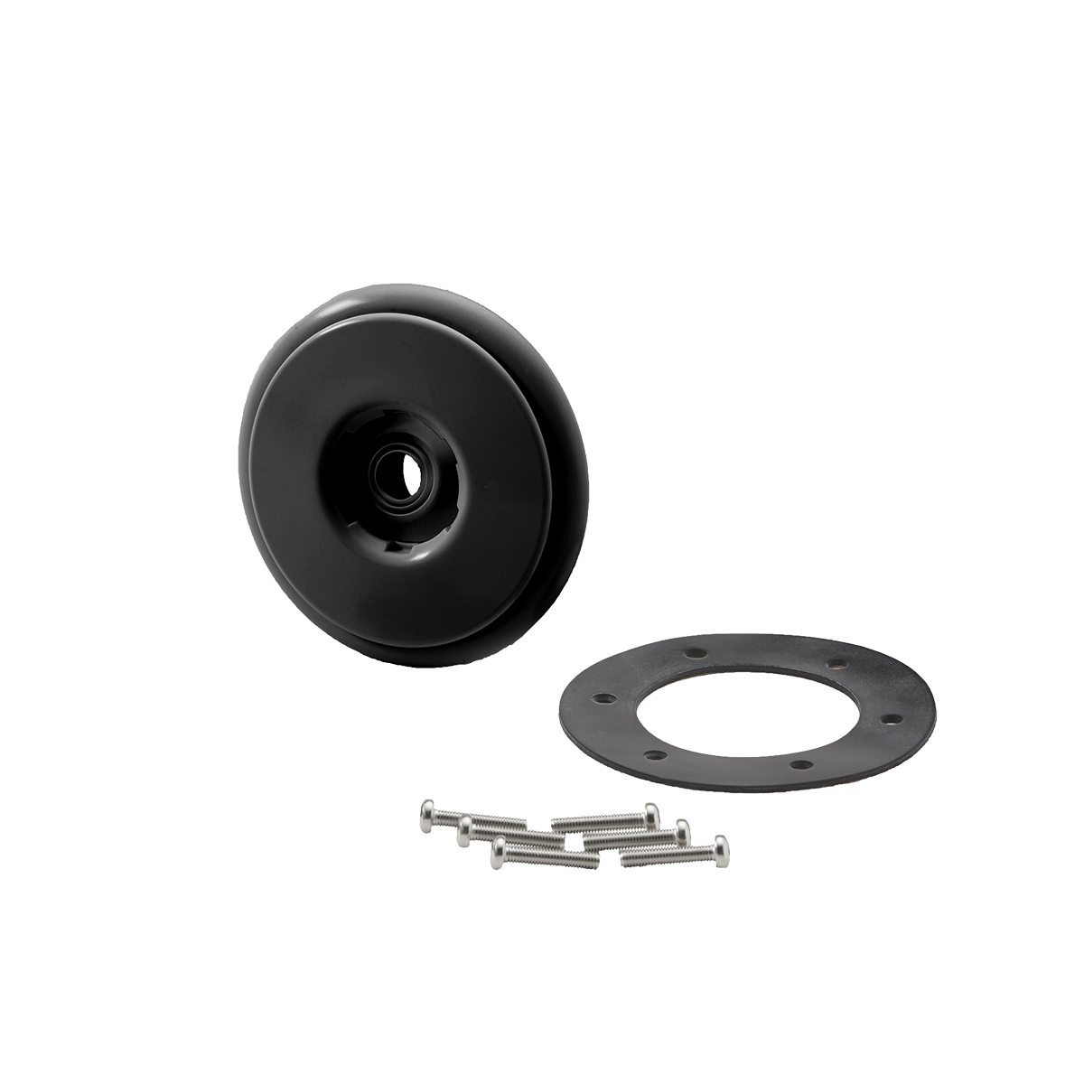 Ocean Einströmdüse M5 De Luxe DIN, ABS, integrierte M5 A4 Edelstahl-Gewindeeinsätze, DIN EN16582 Kugel, Einbauset für Folienbecken, schwarz Ocean Einströmdüse M5 De Luxe DIN, ABS, integrierte M5 A4 Edelstahl-Gewindeeinsätze, DIN EN16582 Kugel, Einbauset für Folienbecken, schwarz