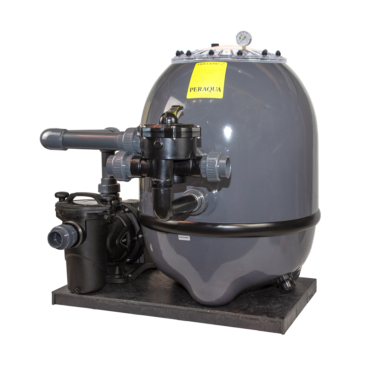 Kompaktfilteranlage Bregenz 2, d640, inkl. Praher 6-Wege Ventil 1 ½", Smart Filterpumpe EUROPRO 75M, auf Filterpalette
 Kompaktfilteranlage Bregenz 2, d640, inkl. Praher 6-Wege Ventil 1 ½", Smart Filterpumpe EUROPRO 75M, auf Filterpalette
