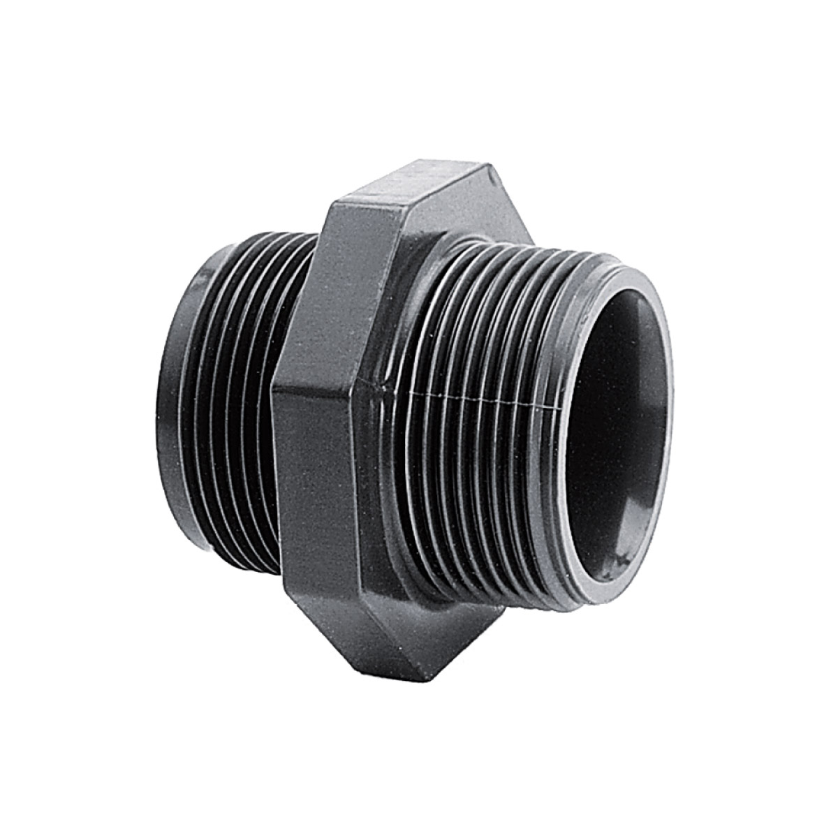 IBG® Doppelnippel, Außengewinde, PN10, grau d1/4" IBG® Doppelnippel, Außengewinde, PN10, grau d1/4"