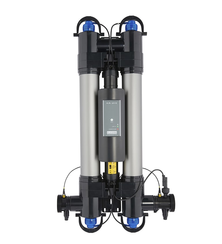 UV-C Wasseraufbereitung 110W 220-240V,  pmax. 3bar, Vmax 42  m3/h, d63/50,  Lebensdauer Lampe (9000 Std.) inkl. Durchfluss Schalter und analoger Anzeige der Lampenlebensdauer UV-C Wasseraufbereitung 110W 220-240V,  pmax. 3bar, Vmax 42  m3/h, d63/50,  Lebensdauer Lampe (9000 Std.) inkl. Durchfluss Schalter und analoger Anzeige der Lampenlebensdauer