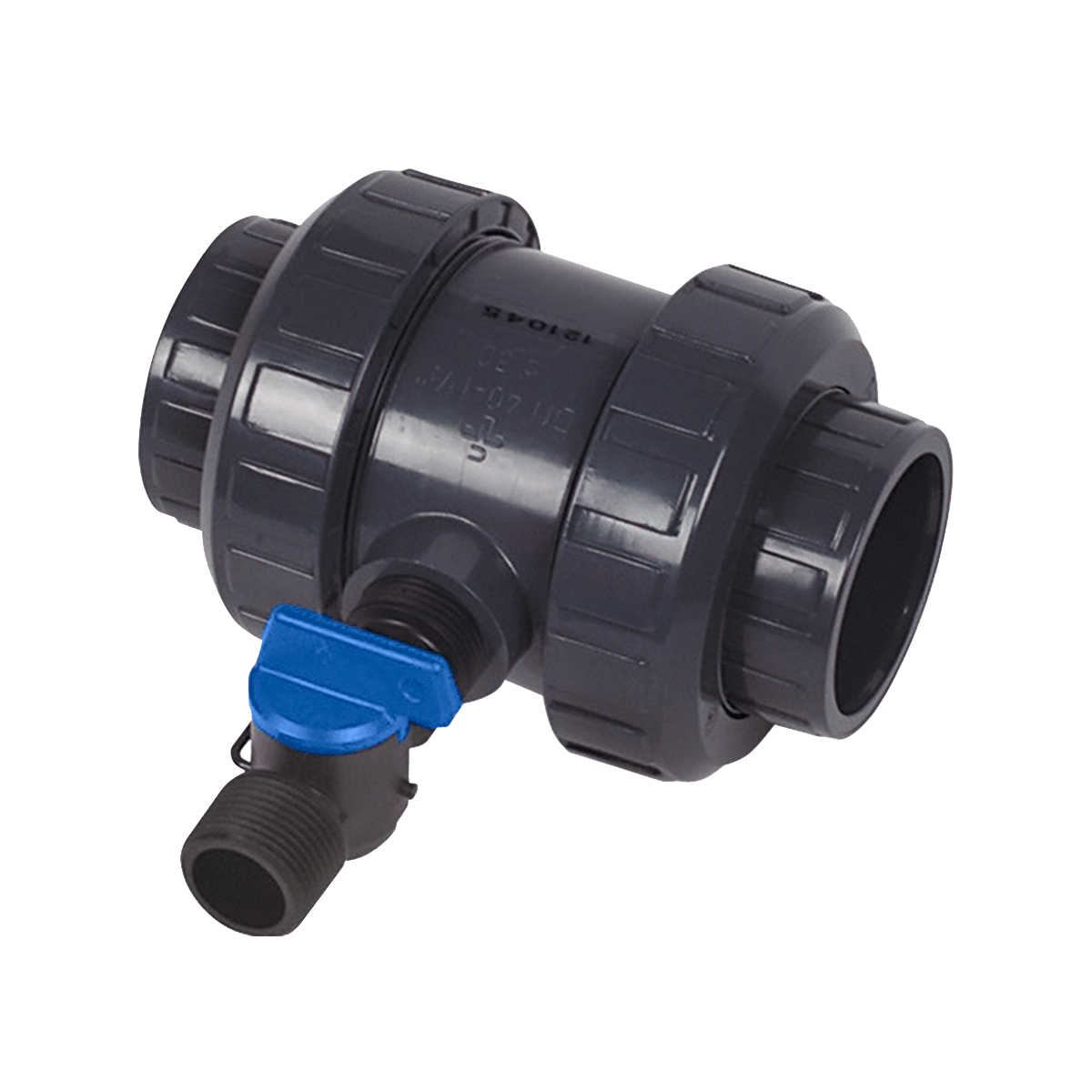 Rückschlagventil S6 mit R 3/4" Gewindeanschluss, DN40 PVC grau PVCu Klebemuffe d50 metrisch PN16 FPM Flachdichtung 25*16*3 beigelegt Rückschlagventil S6 mit R 3/4" Gewindeanschluss, DN40 PVC grau PVCu Klebemuffe d50 metrisch PN16 FPM Flachdichtung 25*16*3 beigelegt