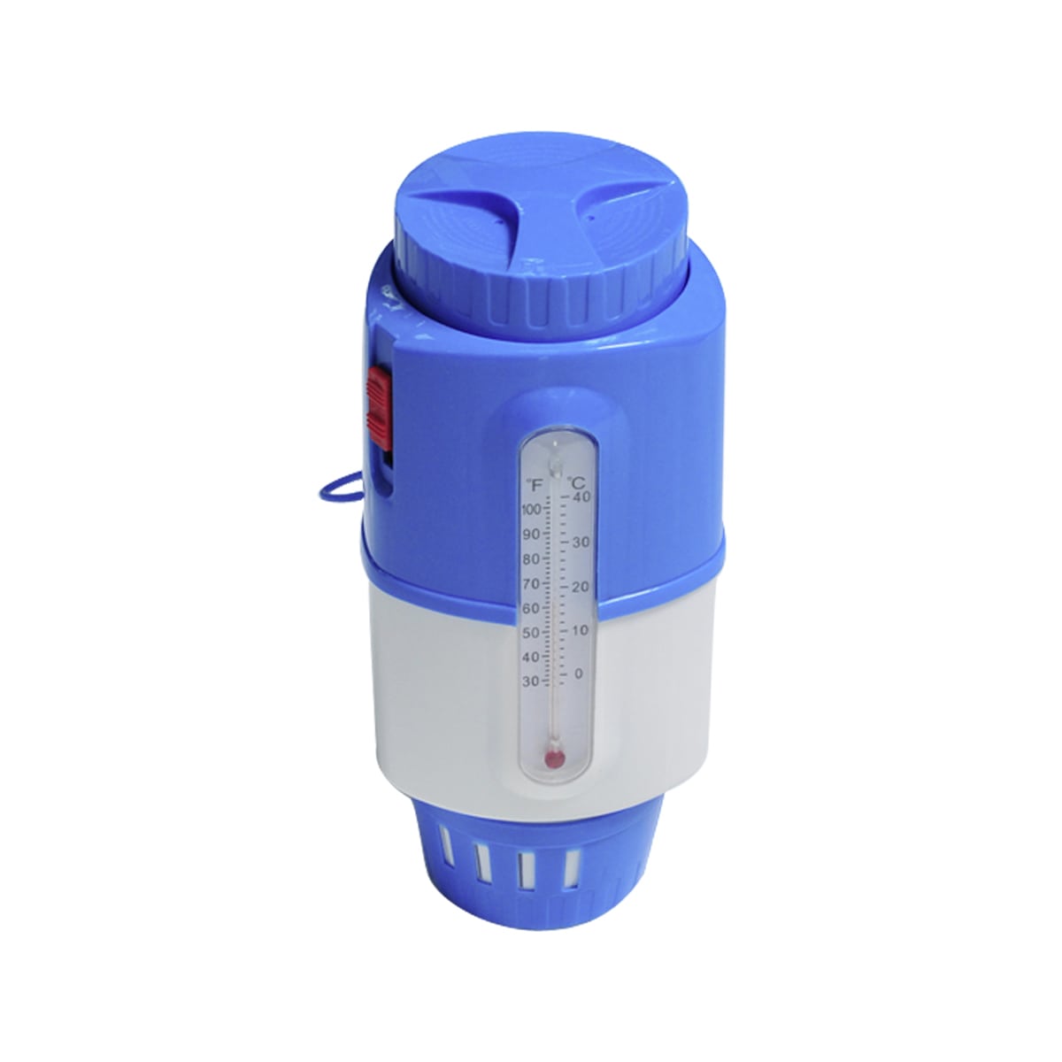 Smart Dosierschwimmer für 3" Tabletten mit Thermometer Dosierschwimmer Typ "B" blau einzeln verpackt mit Absperrfunktion Smart Dosierschwimmer für 3" Tabletten mit Thermometer Dosierschwimmer Typ "B" blau einzeln verpackt mit Absperrfunktion