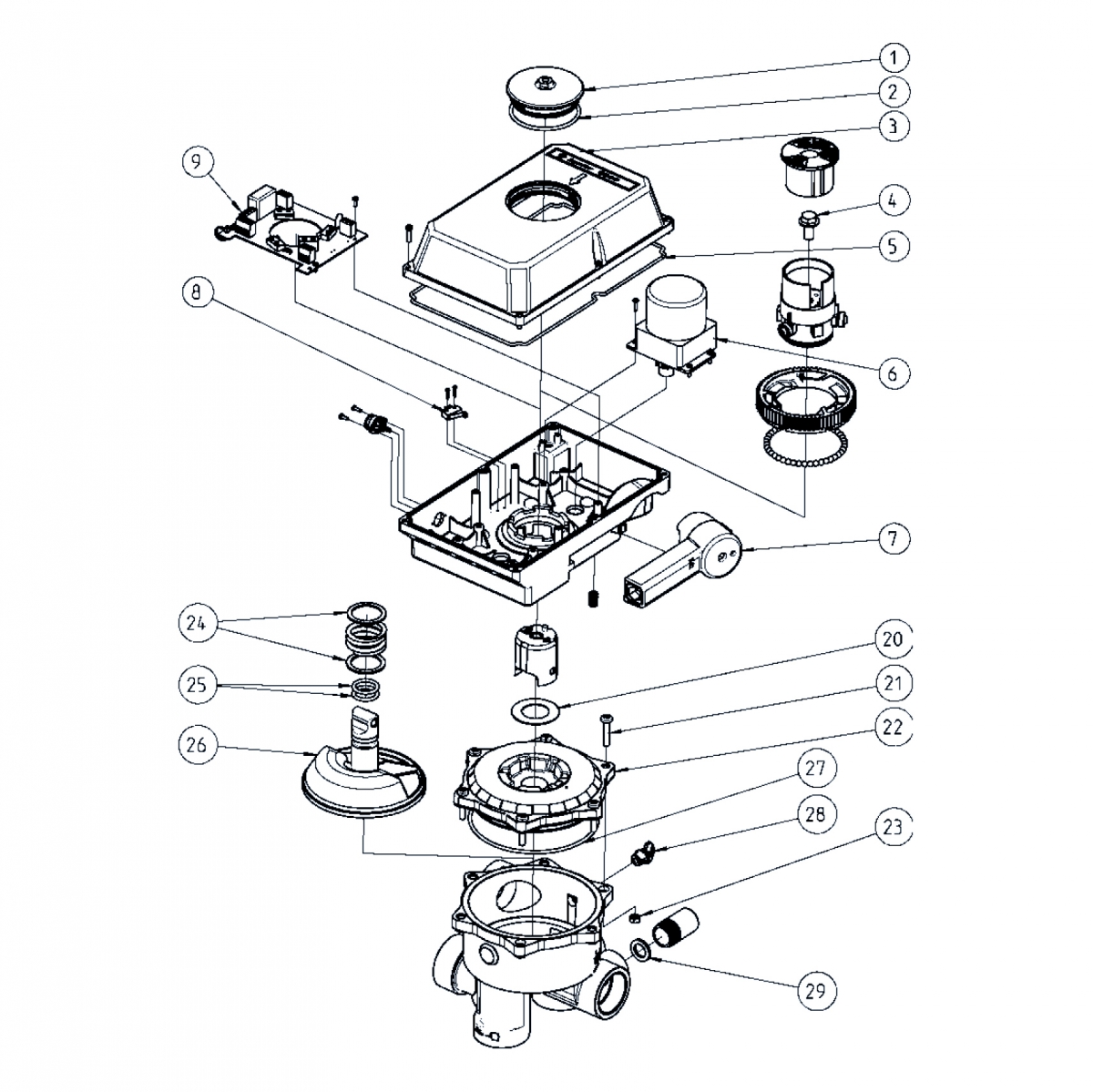 Ersatzteilset für Aquastar MP-6 pos - Platine 3" 230VAC Ersatzteilset für Aquastar MP-6 pos - Platine 3" 230VAC