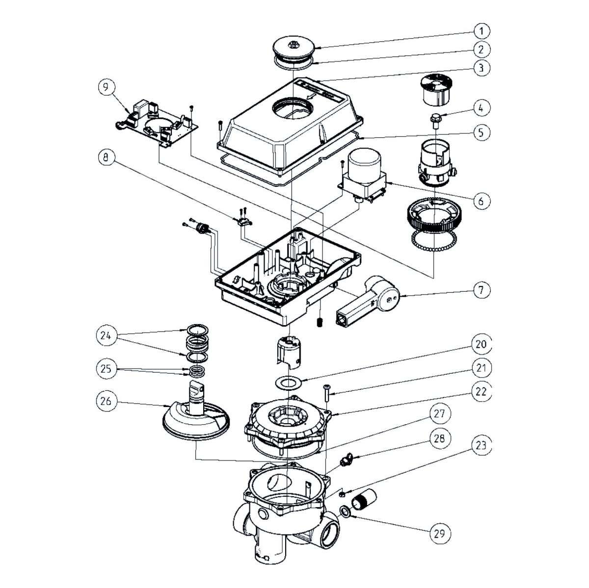 Ersatzteilset für Aquastar MP-6 pos Hauptplatine 1 1/2" + 2" 24VAC Ersatzteilset für Aquastar MP-6 pos Hauptplatine 1 1/2" + 2" 24VAC