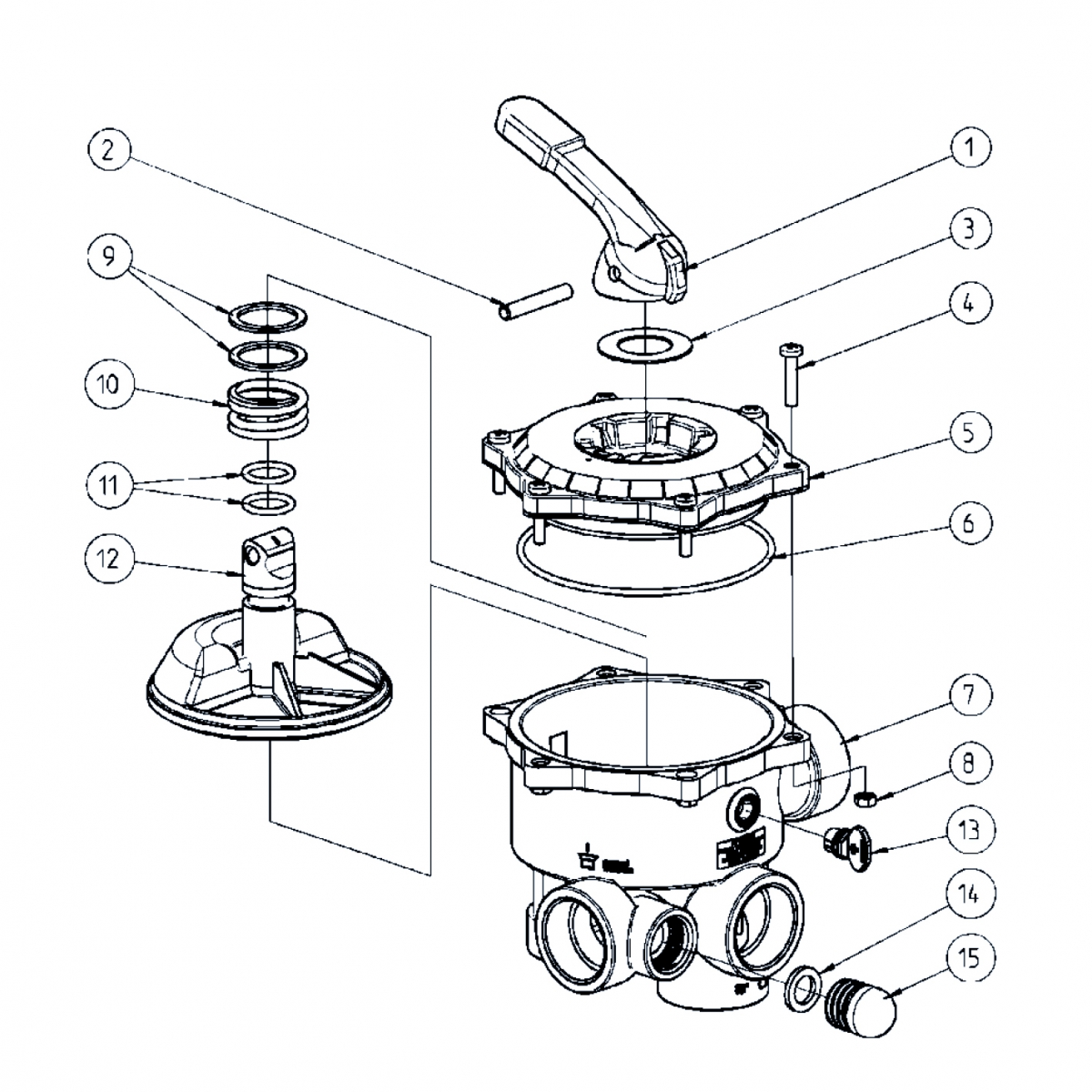 Ersatzteile Rückspülventil SM/TM 1 1/2" 