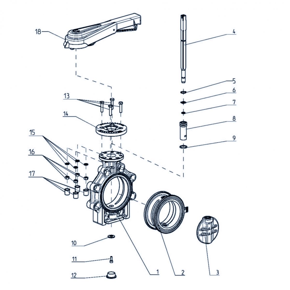 Ersatzteile Absperrklappe K4 DN125 