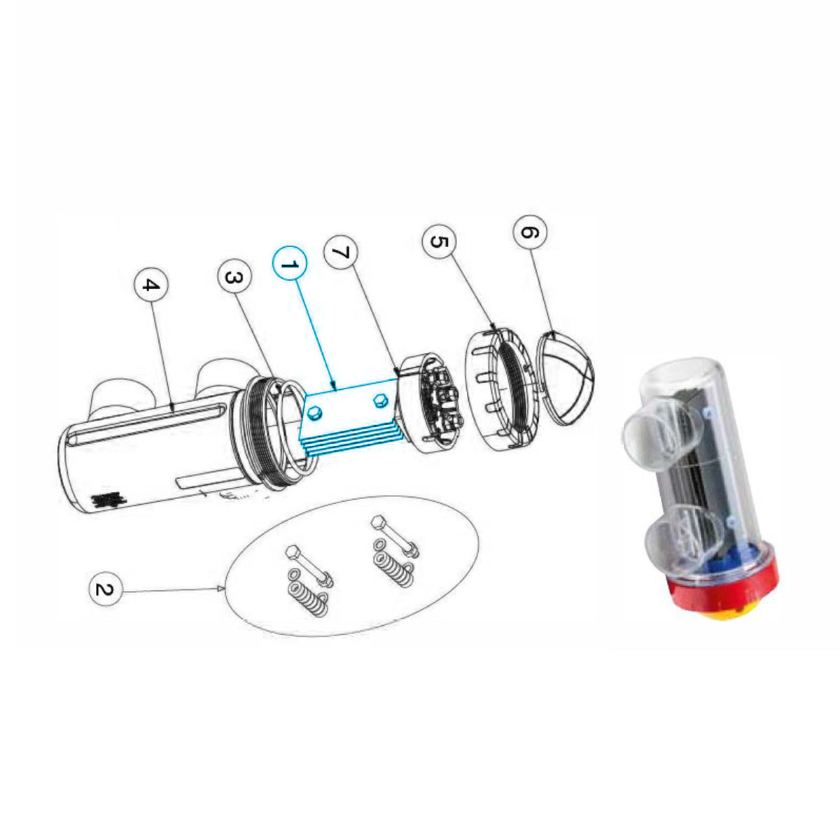 Selbstreinigende Elektrode für TECNO Anlagen 7g R-458 Selbstreinigende Elektrode für TECNO Anlagen 7g R-458