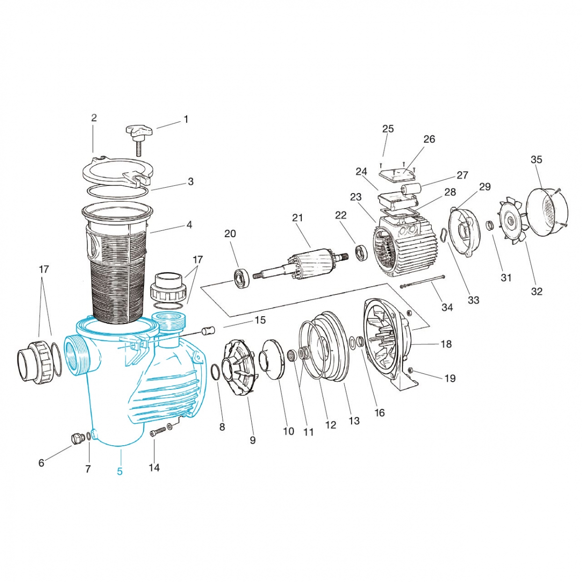 Pumpenkörper für Smart Pumpe M25 - M100 Pumpenkörper für Smart Pumpe M25 - M100