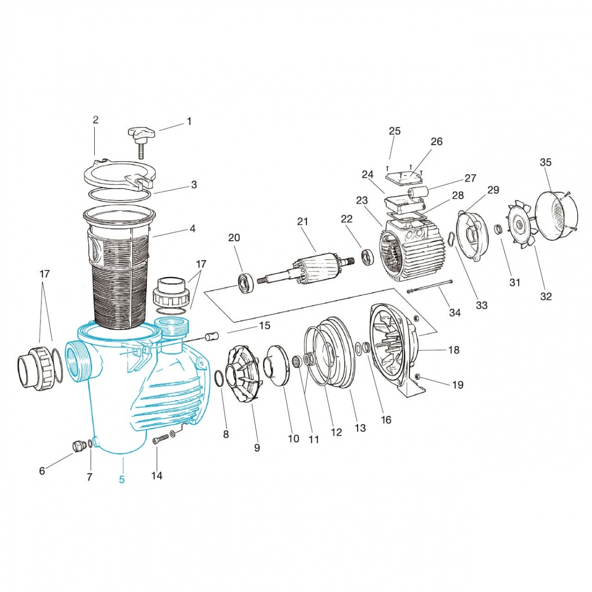 Pumpenkörper für Smart Pumpe M25 - M100 Pumpenkörper für Smart Pumpe M25 - M100