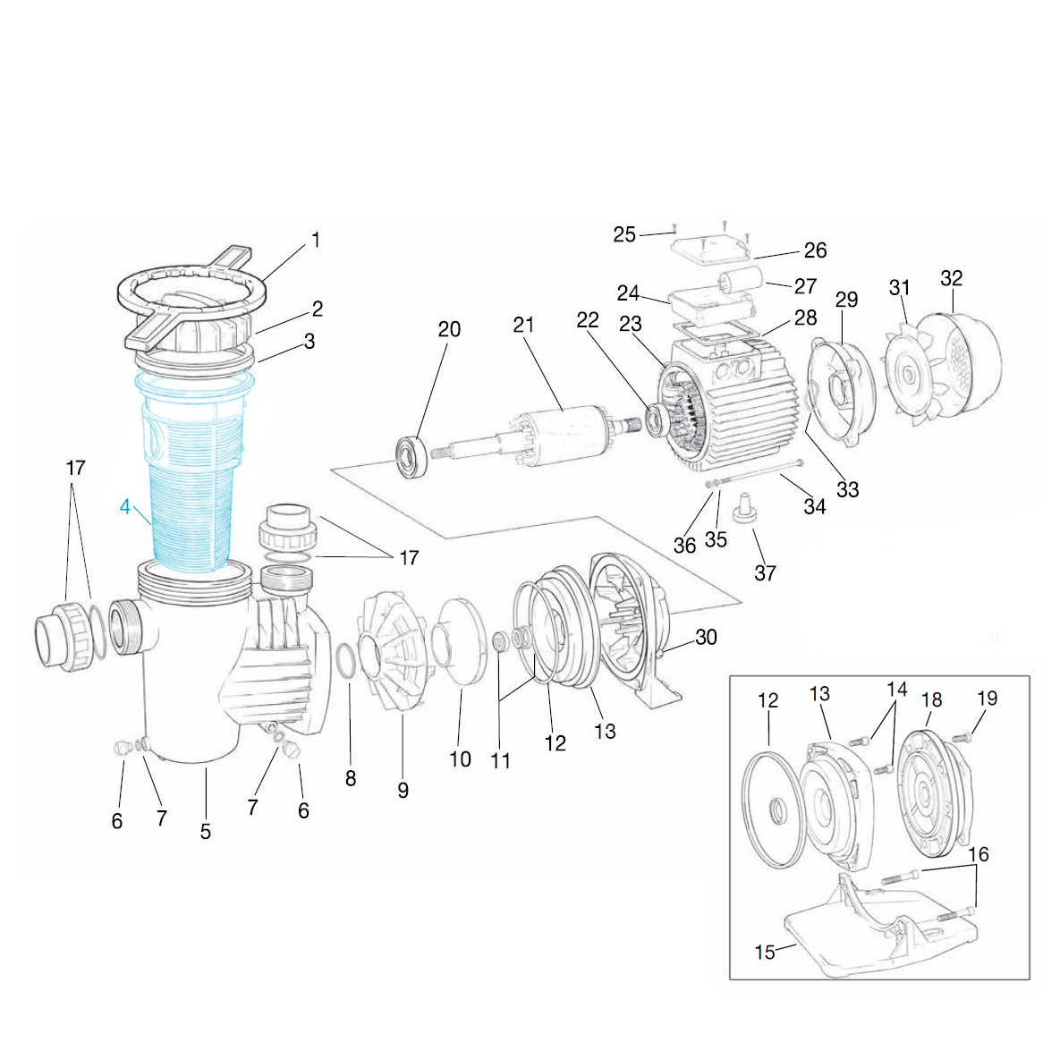 Vorfilterkorb für alle Ocean® Filterpumpen Vorfilterkorb für alle Ocean® Filterpumpen