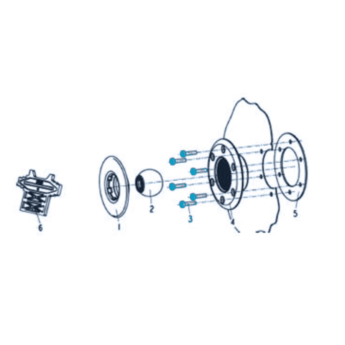 6x TORX-Schrauben 6x TORX-Schrauben