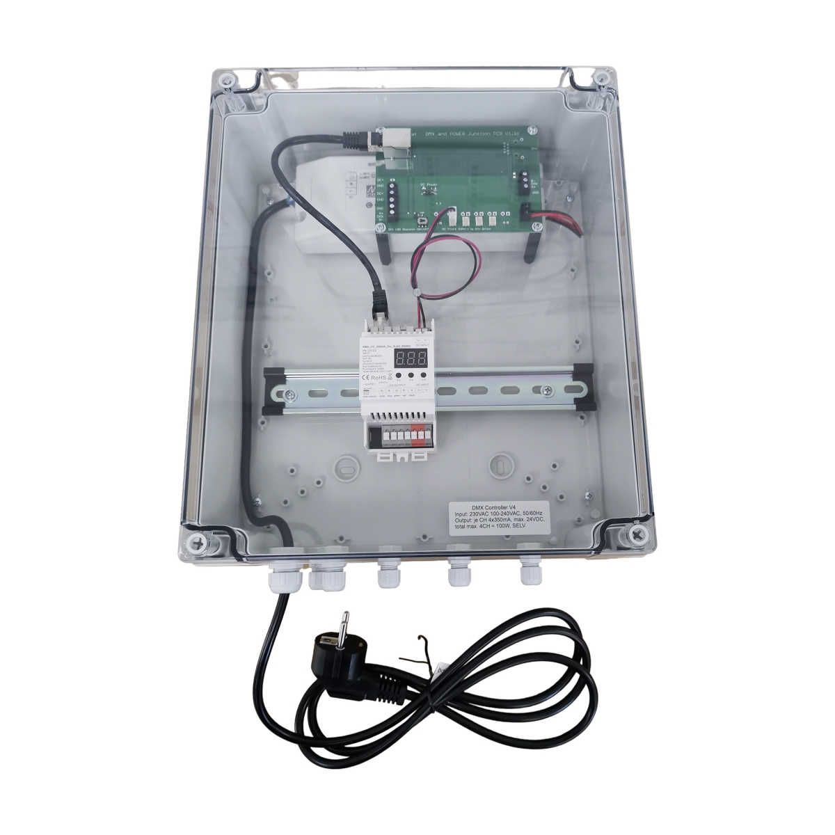 Ocean®Control Box DMX 350mA, 24V, 100W, Netzteil innen, für EINEN Unterwasserscheinwerfer „Square“ oder „Rectangular“, erweiterbar auf max. 4 Ocean®Control Box DMX 350mA, 24V, 100W, Netzteil innen, für EINEN Unterwasserscheinwerfer „Square“ oder „Rectangular“, erweiterbar auf max. 4