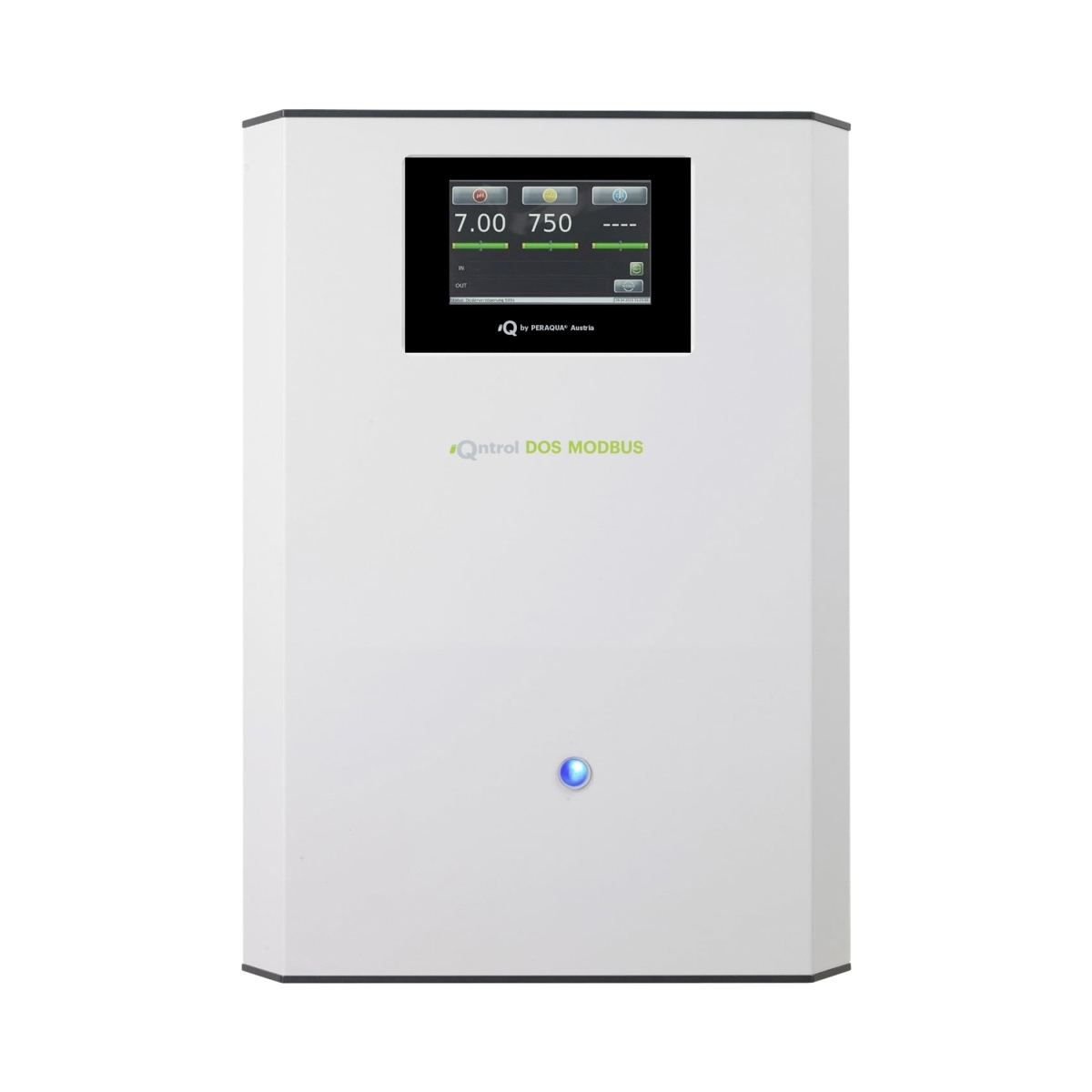 iQntrol Dosieranlage DOS-MODBUS Mess, Regel - & Dosiertechnik ph/Redox für Privatschwimmbäder für Desinfektion, pH-Wert und Temperatur, 7“ Touch-Grafikdisplay, Montageplatte, MODBUS
 iQntrol Dosieranlage DOS-MODBUS Mess, Regel - & Dosiertechnik ph/Redox für Privatschwimmbäder für Desinfektion, pH-Wert und Temperatur, 7“ Touch-Grafikdisplay, Montageplatte, MODBUS
