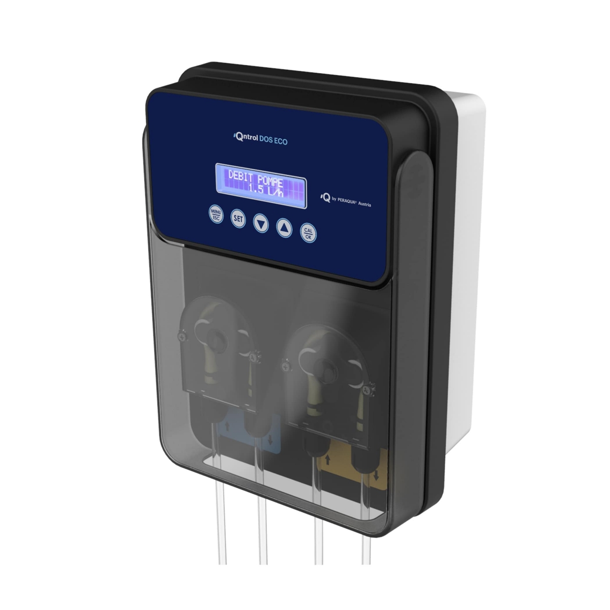 iQntrol Dosieranlage DOS-ECO pH Redox, 1,5l/h pH Minus und Chlordosierung, inkl. 2 in 1 Sensorhalter, d50 & d63
 iQntrol Dosieranlage DOS-ECO pH Redox, 1,5l/h pH Minus und Chlordosierung, inkl. 2 in 1 Sensorhalter, d50 & d63
