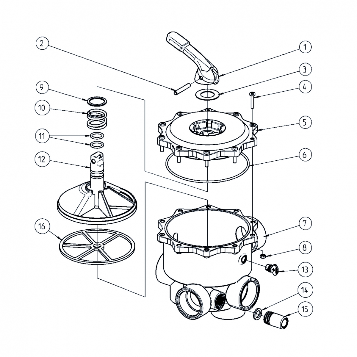 Ersatzteile Rückspülventil SM/TM 2" ALTES DICHTSYSTEM 