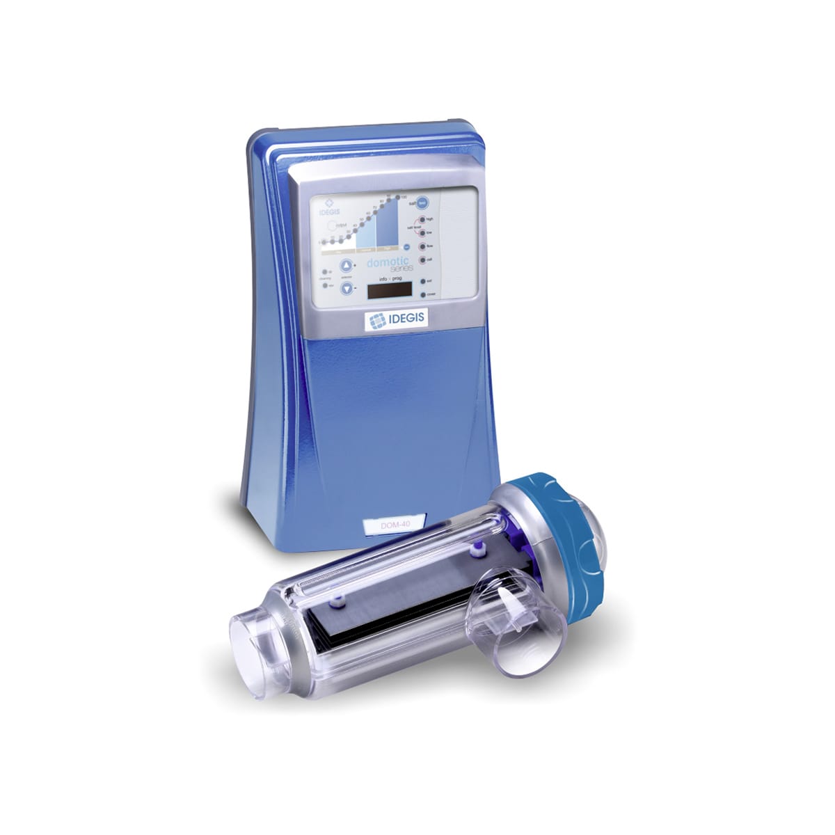 Salzelektrolyseanlage DOMOTIC 42G selbstreinigendes Salzeletrolysesystem 42 g Chlor/Stunde für prvate Pools bis zu 160 m³ Salzelektrolyseanlage DOMOTIC 42G selbstreinigendes Salzeletrolysesystem 42 g Chlor/Stunde für prvate Pools bis zu 160 m³