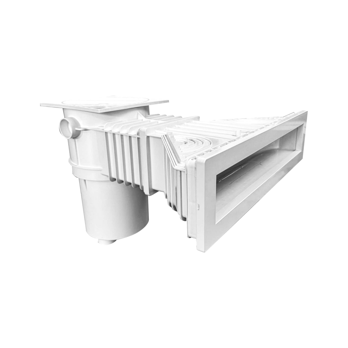 ​​Smart Hochwasserstandskimmer High500, ABS, weiß, mit Messingbuchsen ​​Smart Hochwasserstandskimmer High500, ABS, weiß, mit Messingbuchsen
