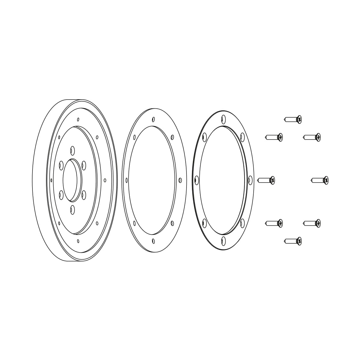 VISION Installationskits für ultraflache Blenden für Folienbecken 