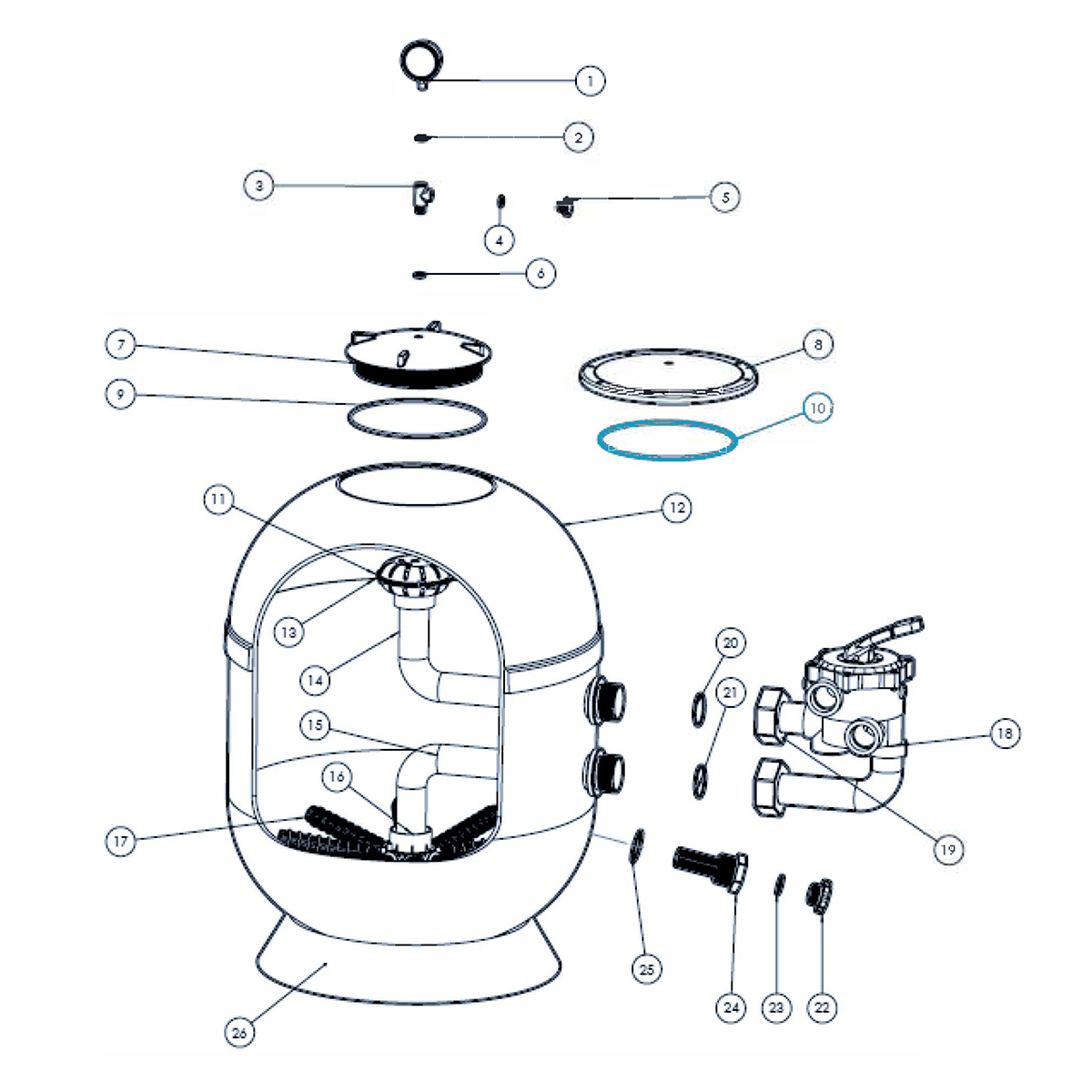 O- ring für schwarzen Deckel für VIENNA II Filter O- ring für schwarzen Deckel für VIENNA II Filter