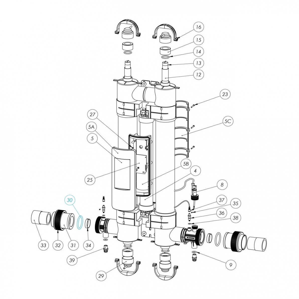 Große O-Ring Dichtung für Quantum oder UV-C 55W/110W Große O-Ring Dichtung für Quantum oder UV-C 55W/110W