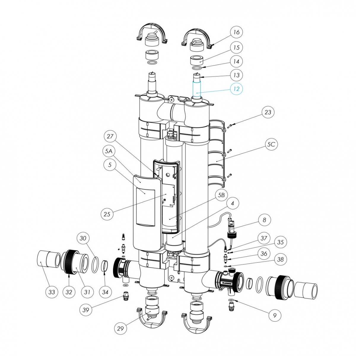 Quarz-Hülse für Quantum oder UV-C 55W/110W Quarz-Hülse für Quantum oder UV-C 55W/110W