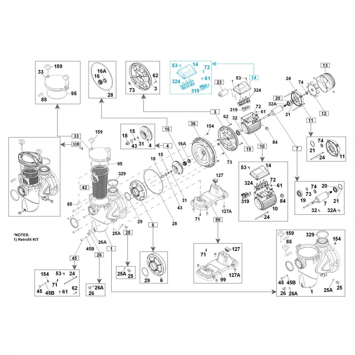 Deckelersatzteileset für EUROPRO 50-100 und E.PRO 150-300, transparenter Deckel, 
Halterung, O-Ring, Befestigungsschrauben
 Deckelersatzteileset für EUROPRO 50-100 und E.PRO 150-300, transparenter Deckel, 
Halterung, O-Ring, Befestigungsschrauben
