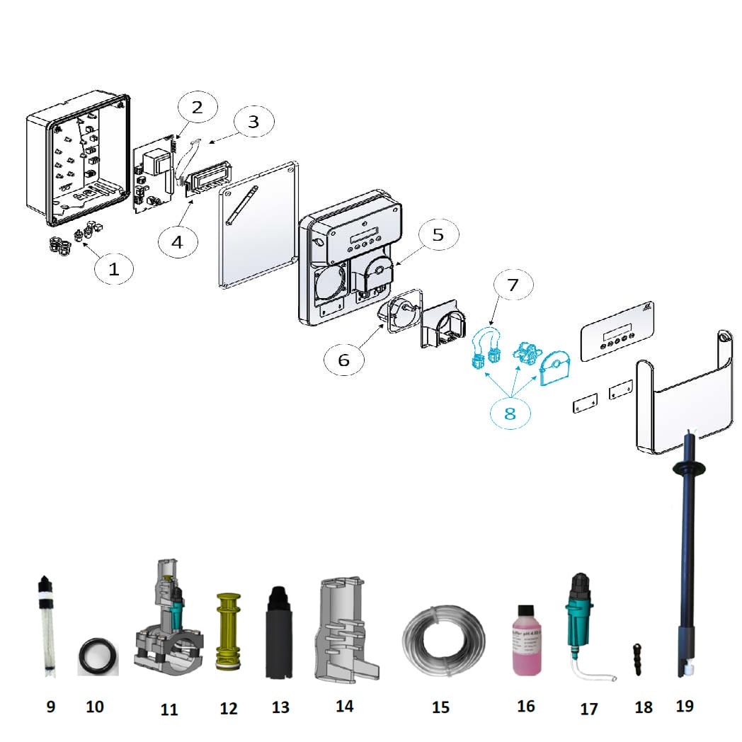 Rollenhalterung 6*9mm + Bausatz Lager + Deckel für 7300333 und 7300848 Rollenhalterung 6*9mm + Bausatz Lager + Deckel für 7300333 und 7300848