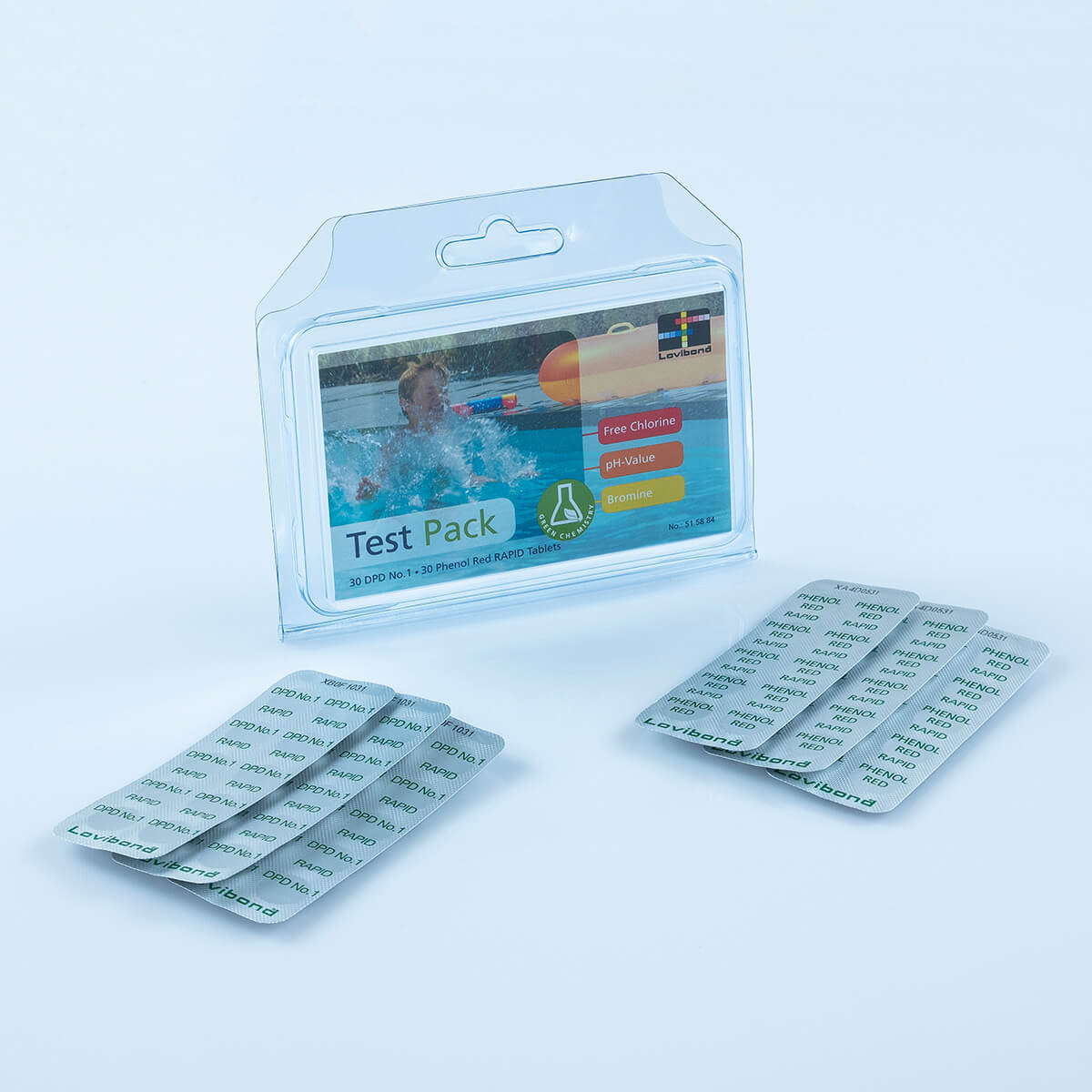 Lovibond® Blister-Nachfüllpackung, je 30 Chlor-pH und Brom-pH Tabletten in Streifen zu 10 Stück, schnell löslich, für die Pool Tester Cl-pH und Brom-pH Lovibond® Blister-Nachfüllpackung, je 30 Chlor-pH und Brom-pH Tabletten in Streifen zu 10 Stück, schnell löslich, für die Pool Tester Cl-pH und Brom-pH