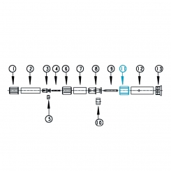 Endhülse für Teleskopstange aussen d32 PP blau (offen) Endhülse für Teleskopstange aussen d32 PP blau (offen)