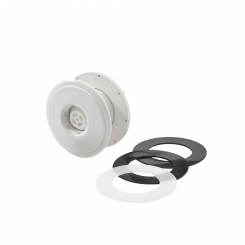 Ocean Einströmdüse De Luxe DIN, ABS, DIN EN16582 Kugel, Einbauset für Poly-, Vinylester-, PP-becken, weiß Ocean Einströmdüse De Luxe DIN, ABS, DIN EN16582 Kugel, Einbauset für Poly-, Vinylester-, PP-becken, weiß