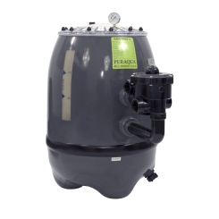 Polyester Filter Bregenz 2, d640, inkl. original Praher 6-Wege Ventil 1 ½" in schwarz, Side Mount, transparenter Flanschdeckel, RAL7024 graphitgrau Polyester Filter Bregenz 2, d640, inkl. original Praher 6-Wege Ventil 1 ½" in schwarz, Side Mount, transparenter Flanschdeckel, RAL7024 graphitgrau