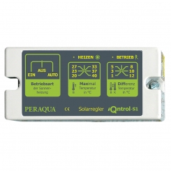 iQntrol-S1 Solarsteuerung mit manueller Einstellung Tmax. (20-40°C) und Tdiff. 