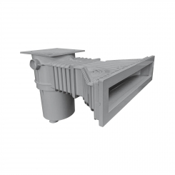 ​​Smart Hochwasserstandskimmer High500, ABS, grau, mit Messingbuchsen ​​Smart Hochwasserstandskimmer High500, ABS, grau, mit Messingbuchsen