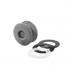 Ocean Einströmdüse De Luxe DIN, ABS, DIN EN16582 Kugel, Einbauset für Poly-, Vinylester-, PP-becken, grau Ocean Einströmdüse De Luxe DIN, ABS, DIN EN16582 Kugel, Einbauset für Poly-, Vinylester-, PP-becken, grau
