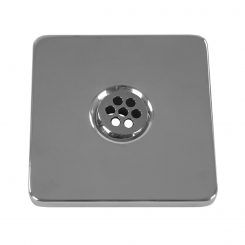 Blende für Ocean® Einlaufdüse PRO DIN V4A AISI 316, 1 1/2" AG mit 7 Bohrungen à 5 mm "Square", gebürstet Blende für Ocean® Einlaufdüse PRO DIN V4A AISI 316, 1 1/2" AG mit 7 Bohrungen à 5 mm "Square", gebürstet