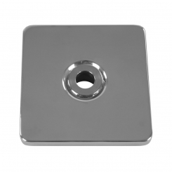 Blende für Ocean® Einlaufdüse PRO DIN V4A AISI 316, 1 1/2" AG, Kugelbohrungsdurchmesser 13 mm "Square", gebürstet Blende für Ocean® Einlaufdüse PRO DIN V4A AISI 316, 1 1/2" AG, Kugelbohrungsdurchmesser 13 mm "Square", gebürstet