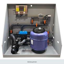 iQmfort Base Salt-Complete + Easy 2, Pooltechnik-Komplettset mit Salzelektrolyseanlage, für Skimmerbecken iQmfort Base Salt-Complete + Easy 2, Pooltechnik-Komplettset mit Salzelektrolyseanlage, für Skimmerbecken