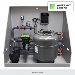 iQnnect Base Salt-Modbus, Pooltechnik-Komplettset mit Salzelektrolyseanlage, für Skimmerbecken iQnnect Base Salt-Modbus, Pooltechnik-Komplettset mit Salzelektrolyseanlage, für Skimmerbecken